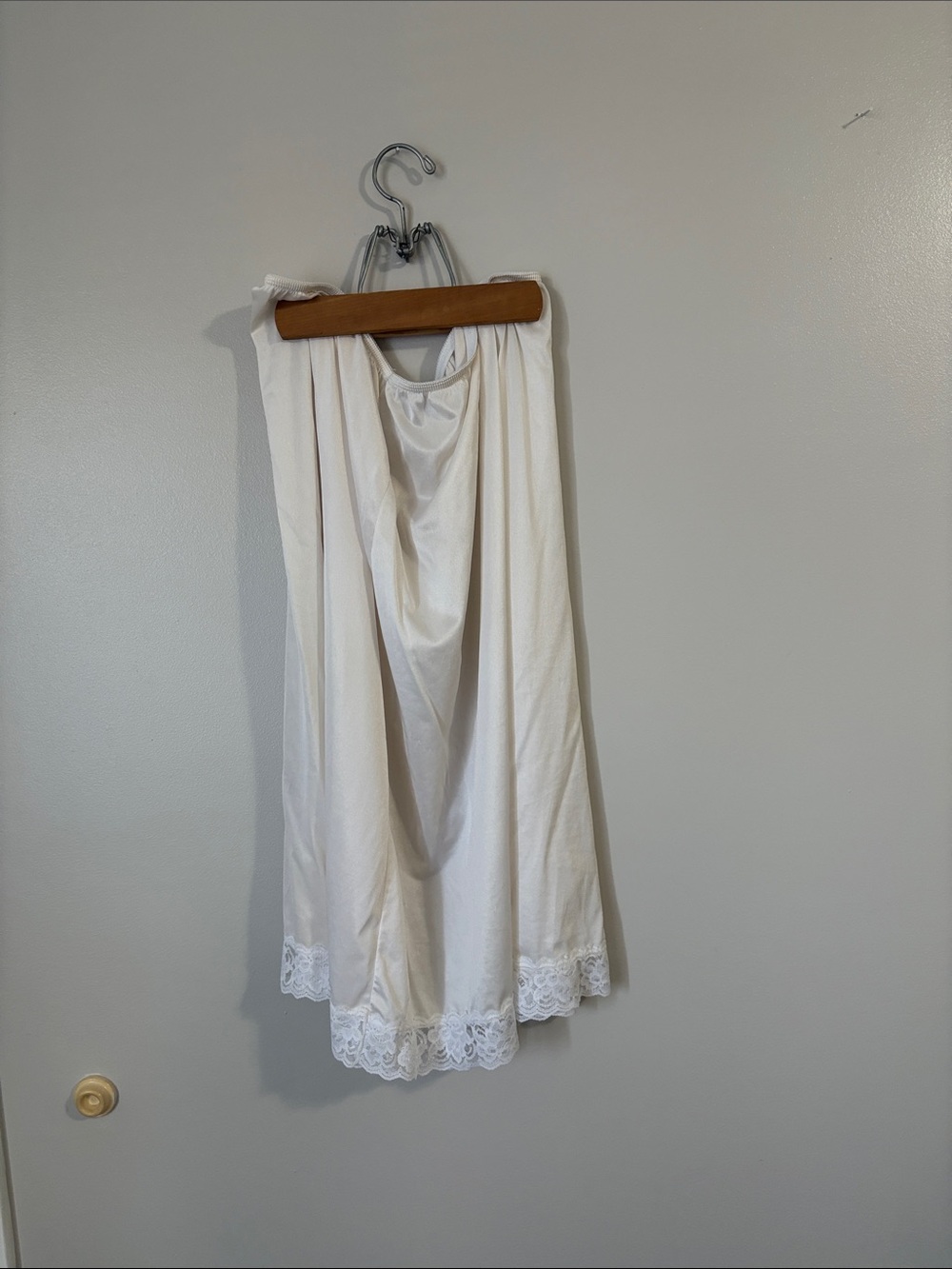 Unlisted Cream Lace Trim Half Slip